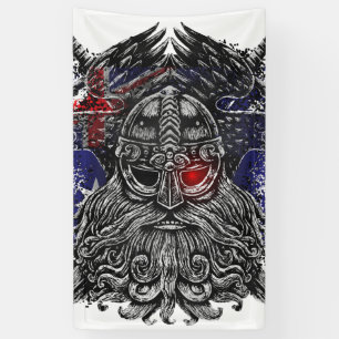Odin ravens swords Viking Mythology Australia flag Banner