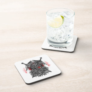Odin ravens swords Viking Mythology Canada flag Coaster
