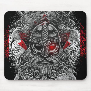 Odin ravens swords Viking Mythology Canada flag Mouse Pad