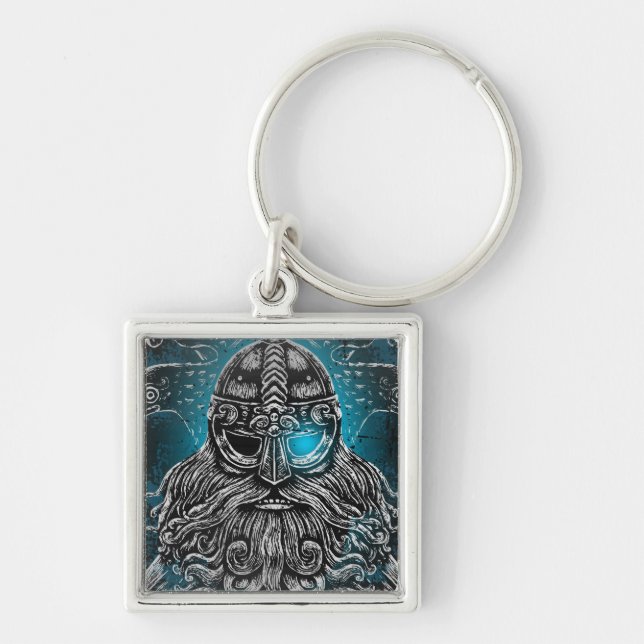 Odin ravens Viking Mythology Valhalla awaits Key Ring (Front)