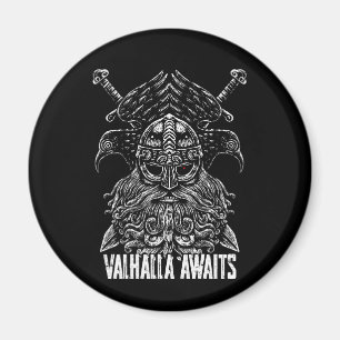 Odin ravens Viking Mythology Valhalla awaits Magnet