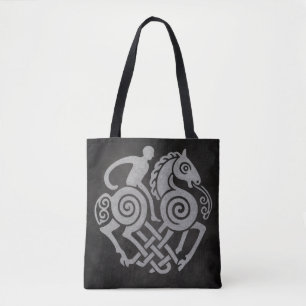 Odin Riding Sleipnir – Norse Mythology Viking Art Tote Bag