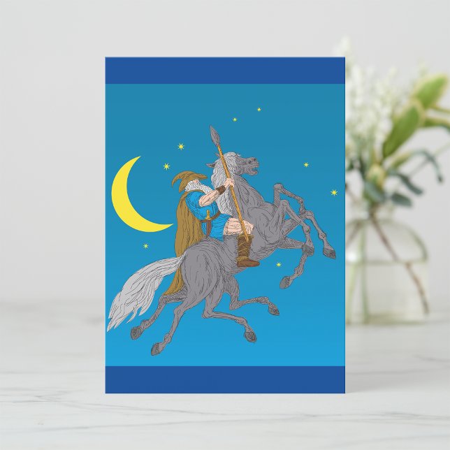 Odin Riding Sleipnir Norse Mythology Viking God  Invitation (Creator Uploaded)