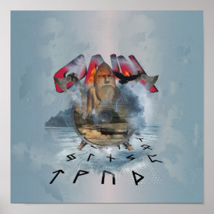 Odin Viking Norse God Poster