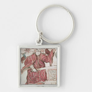 Odin, with his two crows, Hugin and Munin Key Ring