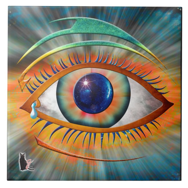 Odin's Eye Ceramic Tile (Front)