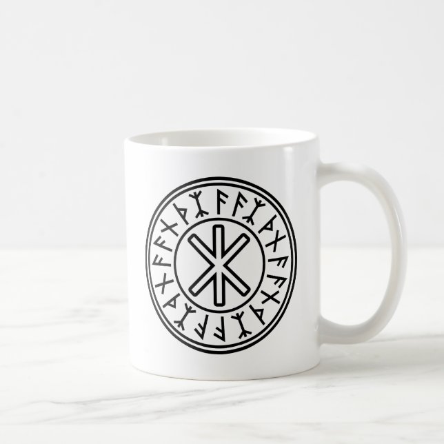 Odin's Protection No.2 (black) Coffee Mug (Right)