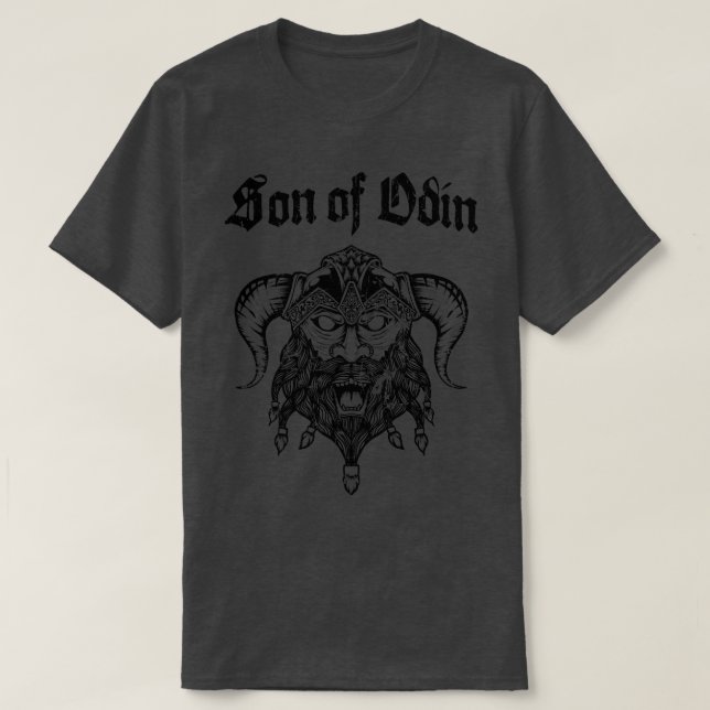 Odins Son Viking Warrior Nordmann Bart T-Shirt (Design Front)