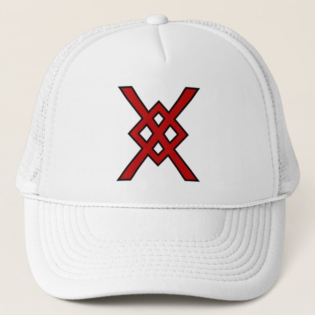 Odin's Spear (red & black) Trucker Hat (Front)