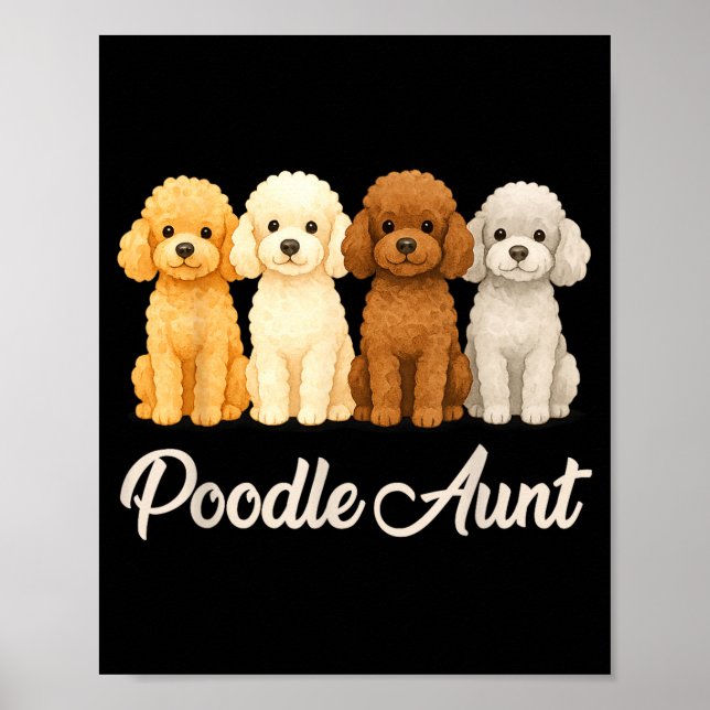 Odle Aunt Cute Dog Lover Gift Funny Women Puppy Ow Poster (Front)