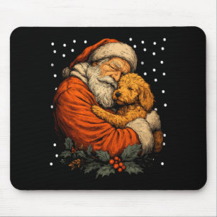 Odle Dog And Santa Claus Winter Season Christmas A Mouse Pad