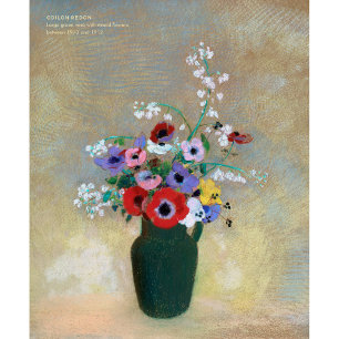 Odlion Redon Beautiful glowing flowers CC1255 Art Poster