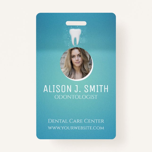 Odontologist Dental Dentist Badges ID Badge (Front)