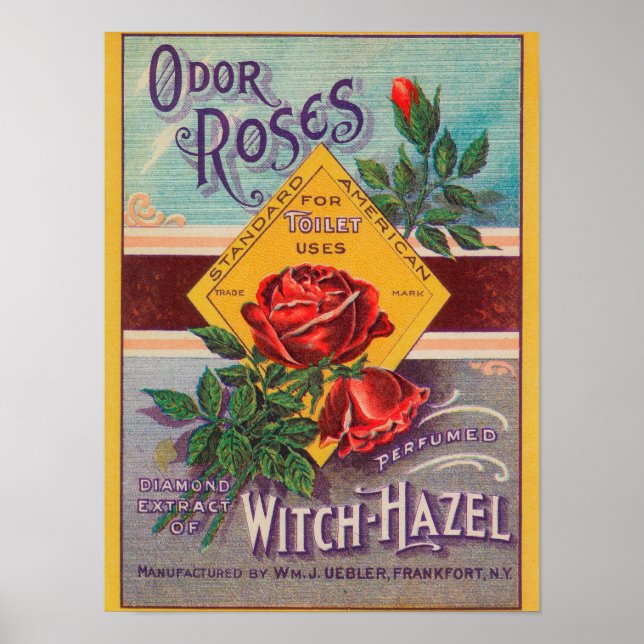 Odour Roses Witch-Hazel LabelFrankfort, NY Poster (Front)