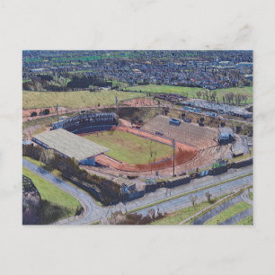 Odsal Stadium, Bradford Aerial Art Postcard