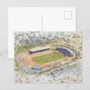 Odsal Stadium, Bradford Aerial Art Postcard