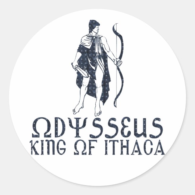 Odysseus Classic Round Sticker (Front)
