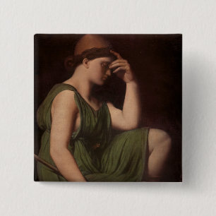 Odysseus, study for the Apotheosis of Homer 15 Cm Square Badge