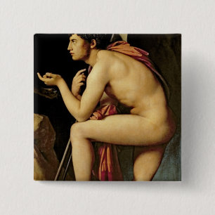 Oedipus and the Sphinx, 1808 15 Cm Square Badge