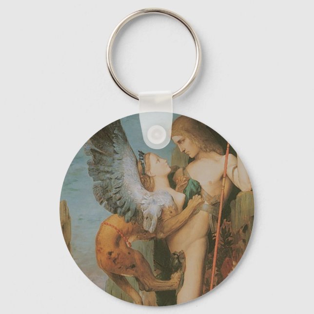 Oedipus and the Sphinx Key Ring (Front)