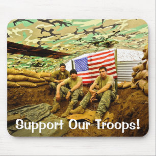 OEF Soldiers, Support Our Troops Mouse Pad