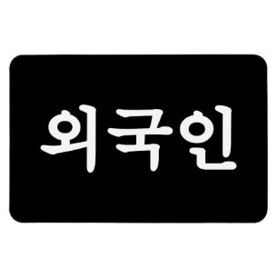 Oegugin 외국인   Korean Hangul Language Magnet