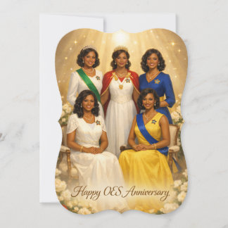 OES Anniversary, Years of Service Thank You Card