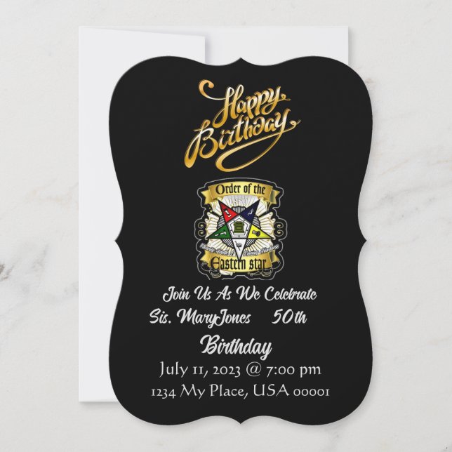 OES Birthday Invitation (Front)