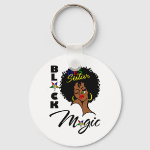 Oes Black Sistar Magic Order The Eastern Star Moth Key Ring
