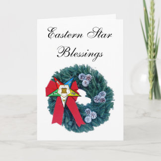 OES Christmas Wreath Card -Eastern Star Blessing