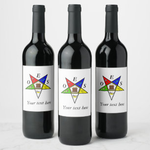 OES Eastern Star Sister Masonry Order Wine Label