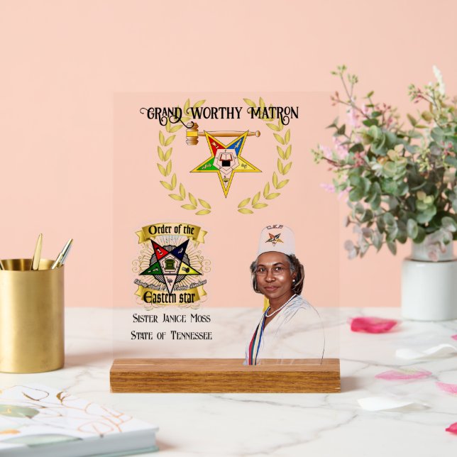 OES Grand Worthy Matron  Acrylic Sign (Wedding)