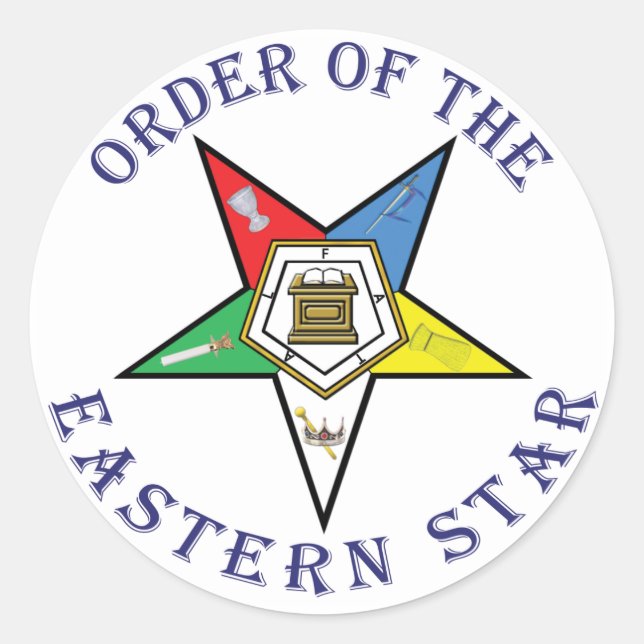 OES LETTERED CLASSIC ROUND STICKER (Front)