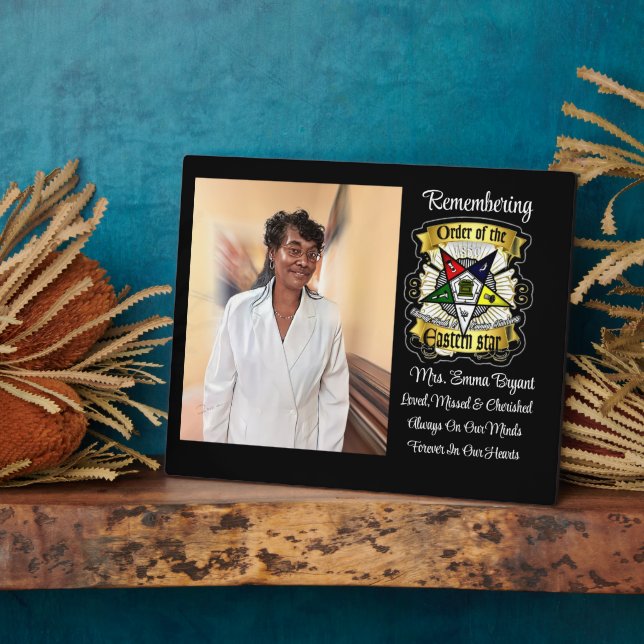 OES Loved, Missed & Cherished  Memorial Plaque (Side)