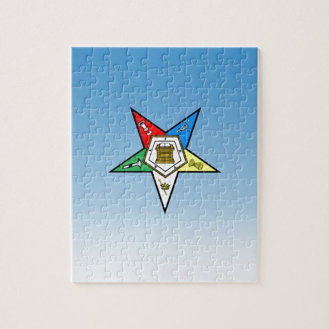 OES Order of the Eastern Star Blue Jigsaw Puzzle (Vertical)