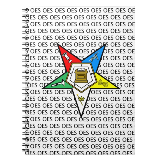 OES Order of the Eastern Star Notebook (Front)