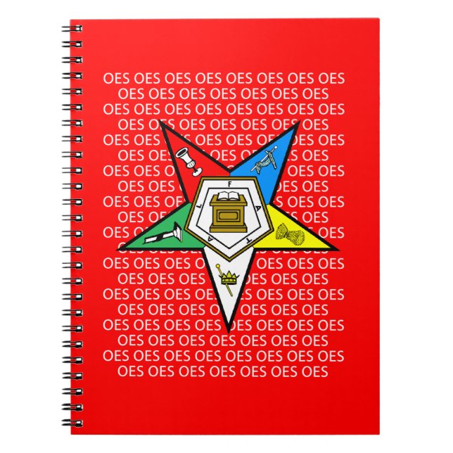OES Order of the Eastern Star Notebook (Front)