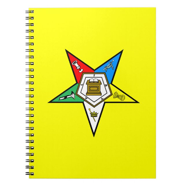 OES Order of the Eastern Star Notebook (Front)