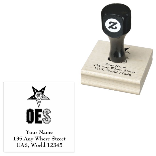 OES Personalised  Rubber Stamp (Stamped)