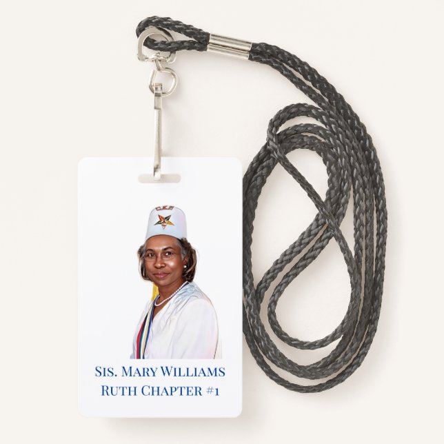 OES Photo ID Badge (Front with Lanyard)