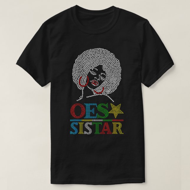 OES SiStar Dot Print Order Of Eastern Star Parents T-Shirt (Design Front)