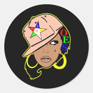 Oes Snapback Sister Order Of The Eastern Star Moth Classic Round Sticker