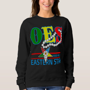 Oes Star Necklace Order Of The Eastern Star Mother Sweatshirt
