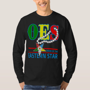 Oes Star Necklace Order Of The Eastern Star Mother T-Shirt