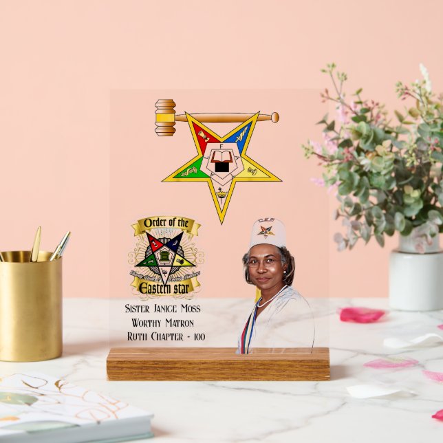 OES Worthy Matron  Acrylic Sign (Wedding)