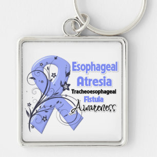 Oesophageal Atresia Awareness Ribbon Key Ring
