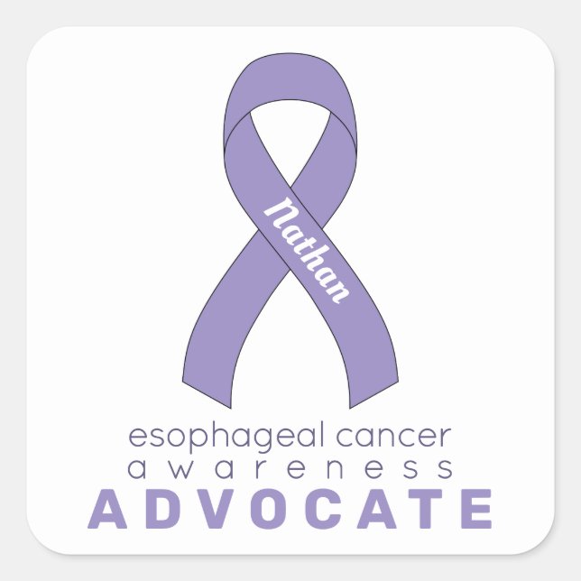 Oesophageal Cancer Advocate White Square Sticker (Front)