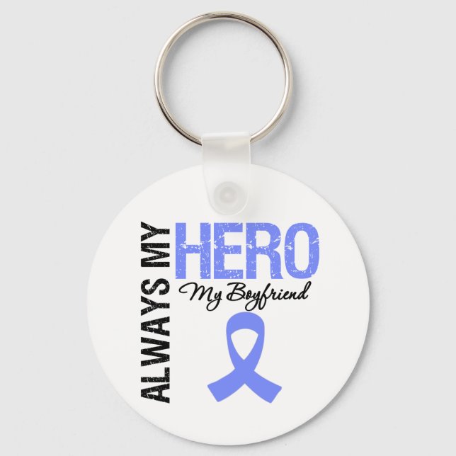 Oesophageal Cancer Always My Hero My Boyfriend Key Ring (Front)