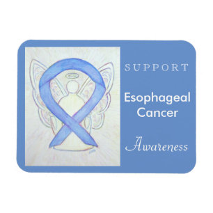 Oesophageal Cancer Awareness Angel Custom Magnet