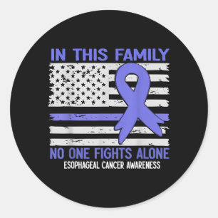 Oesophageal Cancer Awareness Flag Oesophagus Cance Classic Round Sticker
